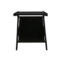 Casual Home Z-Shaped Sofa Side Storage Basket Small Couch Bedside End Table For Magazine, 19”W X 17.75”D X 22”H, Black Frame/Black Canvas