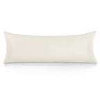 Oubonun 100% Cotton Body Pillowcase - 800 Thread Count/21X54, Moisture Absorbent And Breathable, Premium Hotel Body Pillow Cover For All Seasons, Cream