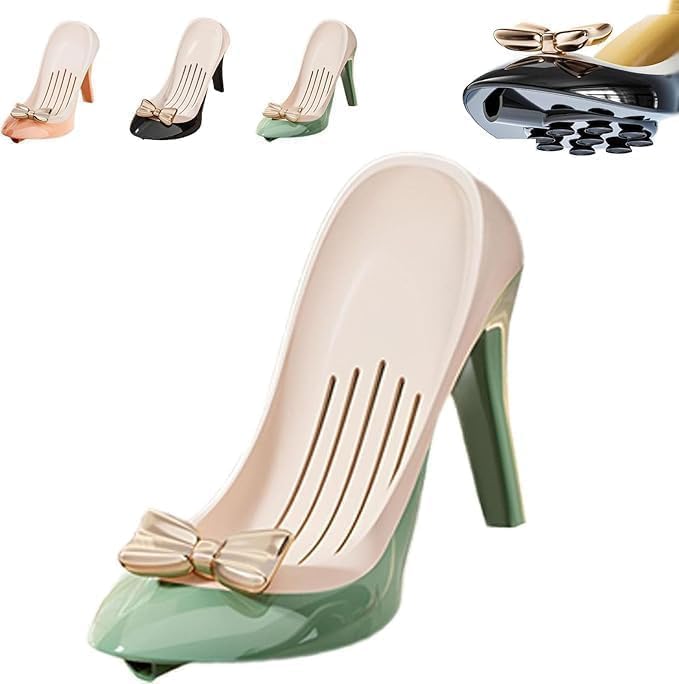 Cheet enterprise Heel Shape Soap Holder for Shower|High Heel Shoe Shaped Soap Box|Self Draining Soap Dish|Soap Holder|Must Have