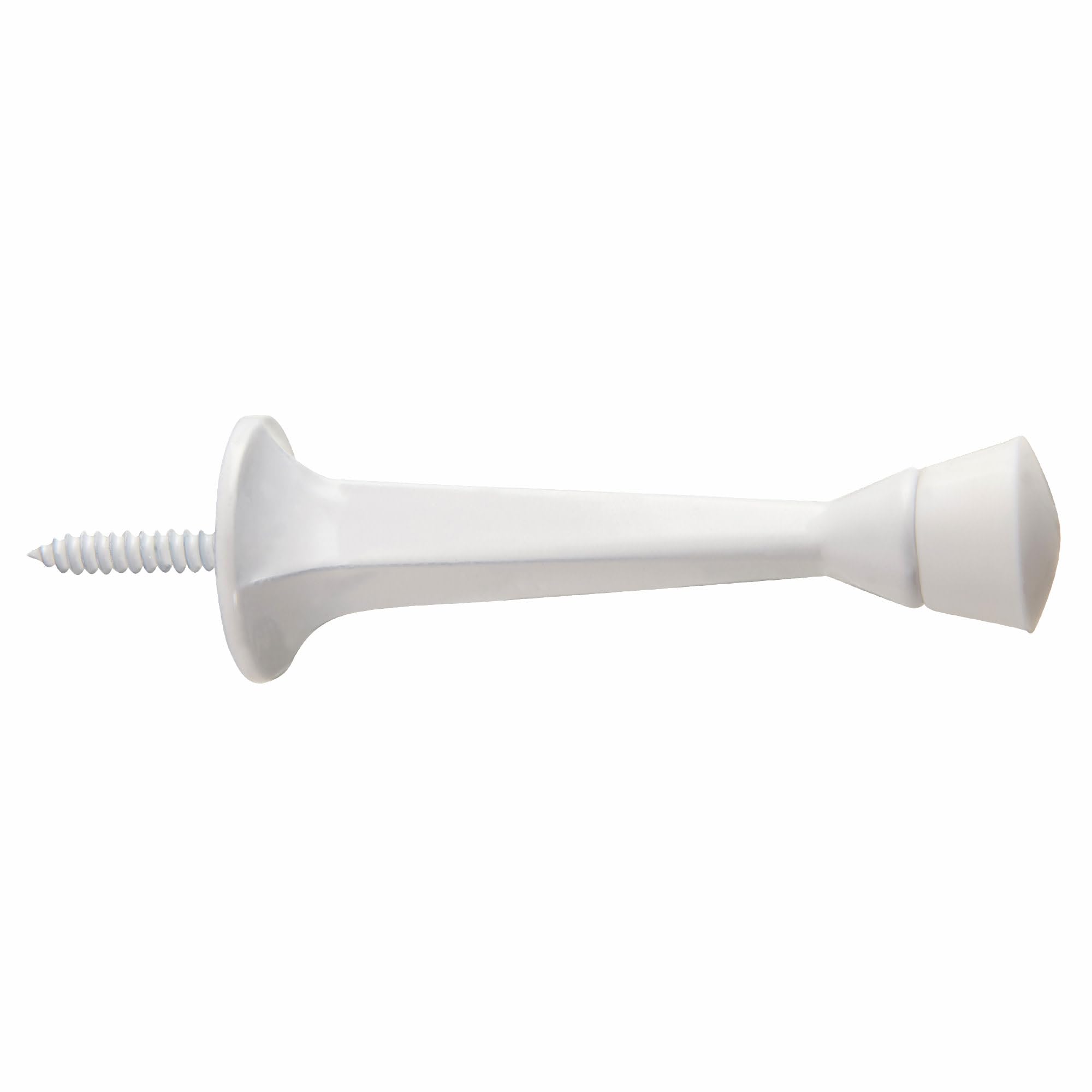 Door Stop Wall Protector With Rubber Tip - White Solid Steel Cast Door Stoppers 20-Pack - Design House, 188235