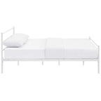 CasaFoyer Alina Platform Full Bed Frame | Rustic Charm | Sturdy Steel Frame | 1323 lbs Weight Capacity | No Box Spring Needed | Compatible with Memory Foam, Spring, Latex, Hybrid Mattresses | Mattress not included
