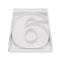 WENPACK 12 Cardboard Letter Shaped Mache Flower Strawberries Fillable Sweets Confectionery Packaging Box with Clear Lid (White, 