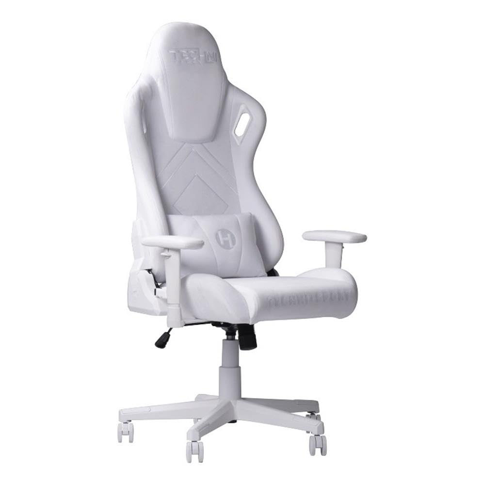 Techni Mobili Modern Sport Velvet Fabric Gaming Chair in White