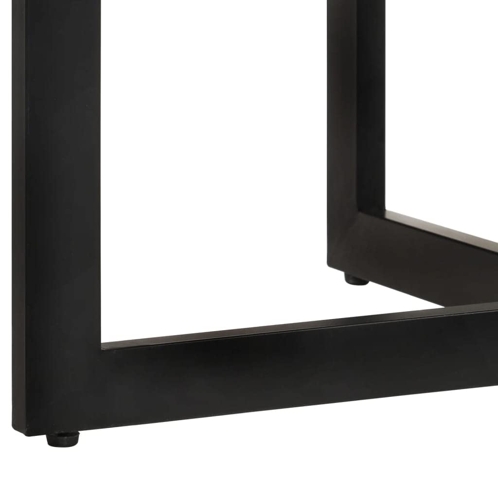 vidaXL Dining Table - 43.3&quot; Multicolored Round Table, Handmade from Solid Reclaimed Wood, Eco-Friendly and Stable Furniture for Kitchen, Dining Room - Industrial Design