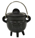 VIKROM Small Triple Moon Cast Iron Cauldron