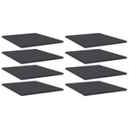 vidaXL Gray Bookshelf Boards, 15.7"x19.7"x0.6", Durable Engineered Wood, Modern Design, Versatile Storage Solution, Easy Assembly, Set of 8