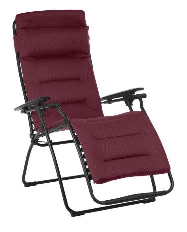 HomeRoots Metal, Other 27.5' X 32.7' X 46' Bordeaux Powder Coated Recliner