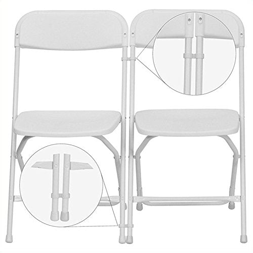 Flash Furniture Lowe White Plastic Ganging Clips - Set of 2
