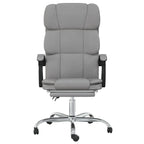 vidaXL Adjustable Light Gray Fabric Office Chair - Exhibition of Minimal Style with Sturdy Frame, Breathable, Reclining and Swivel Design, and Comfortable Foam Filling.