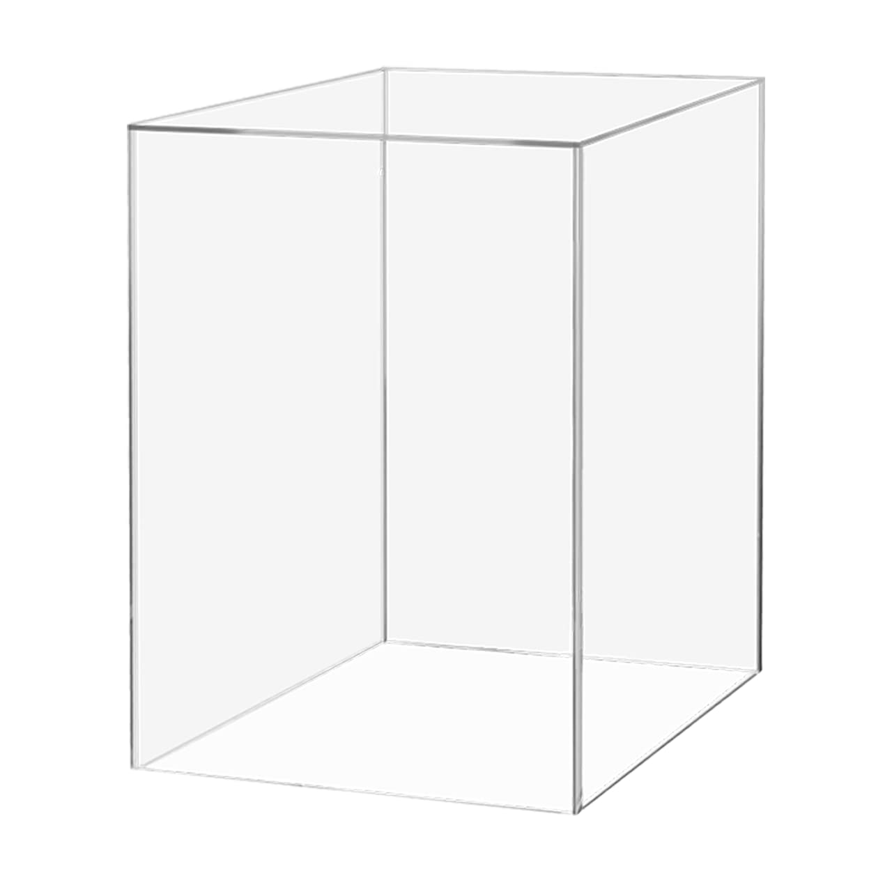 10' X 10' X 15' Clear Acrylic Display Box With One Open Side No Lid Versatile Rectangular Plexiglass Retail Product Riser Or