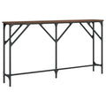 vidaXL Console Table in Brown Oak - Engineered Wood with Durable Metal Frame, Ideal for Entryway, Living Room or Hallway