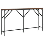vidaXL Console Table in Brown Oak - Engineered Wood with Durable Metal Frame, Ideal for Entryway, Living Room or Hallway
