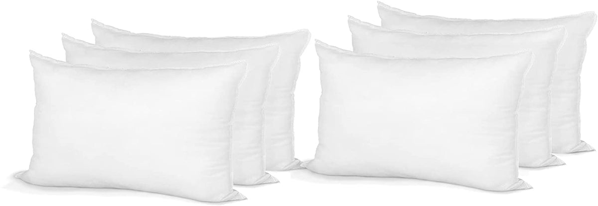 Hometex Canada Pillow Insert 13 ' X 21 ' Polyester Filled Standard Cover (6 Pack)