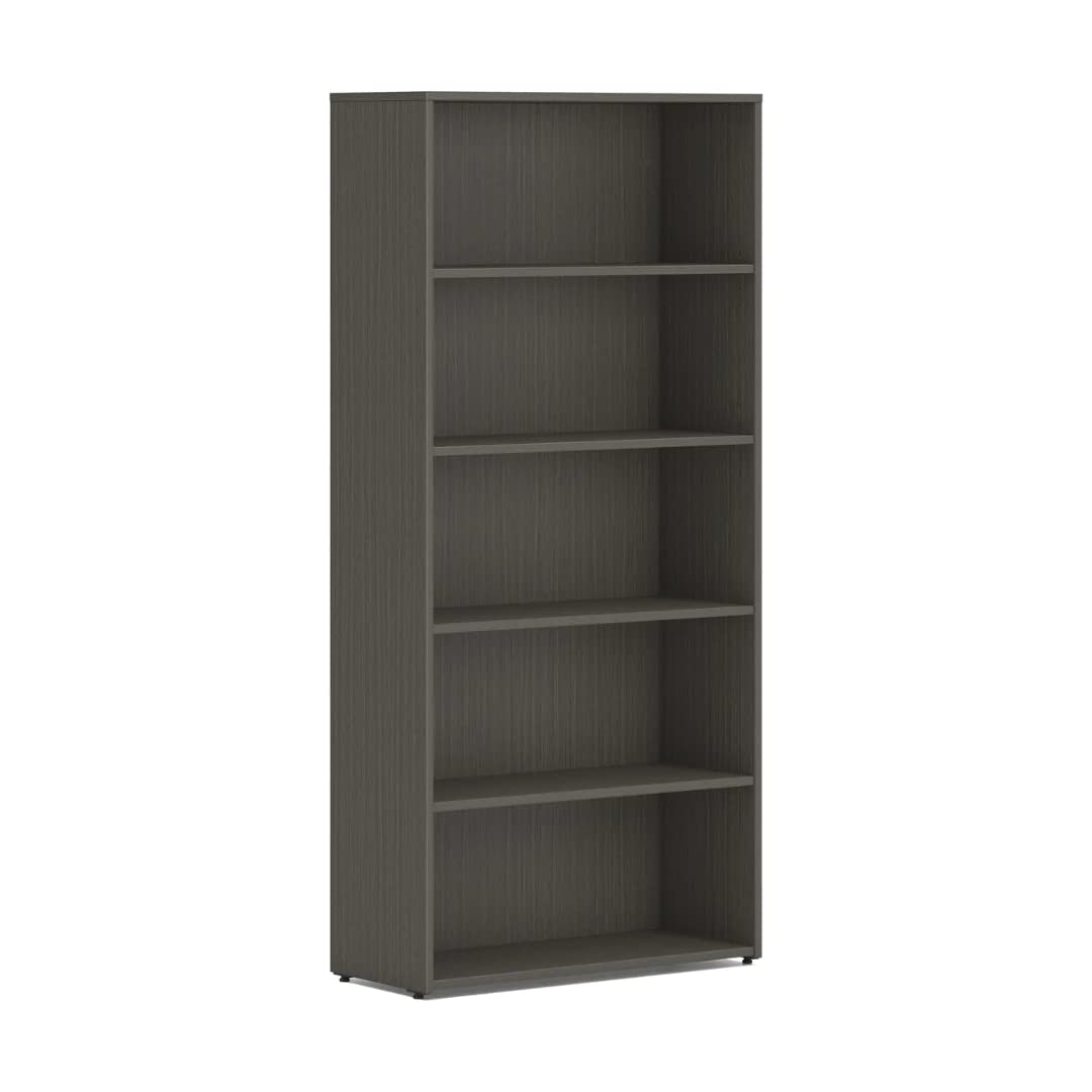 HON MOD Laminate Bookcase LSL Slate Teak 30W x 13&quot; D x 65&quot; H