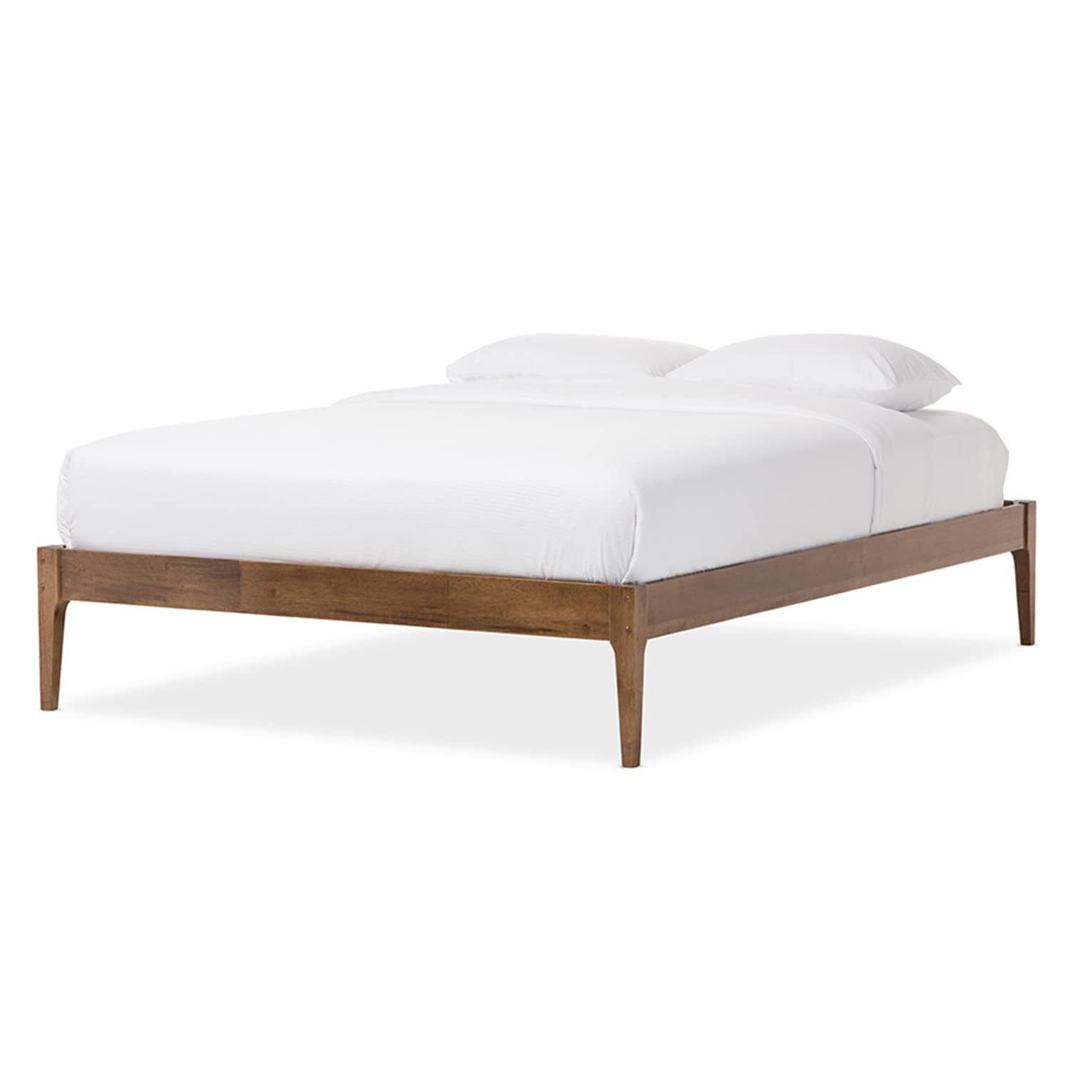 Baxton Studio Bentley King Bed in Walnut