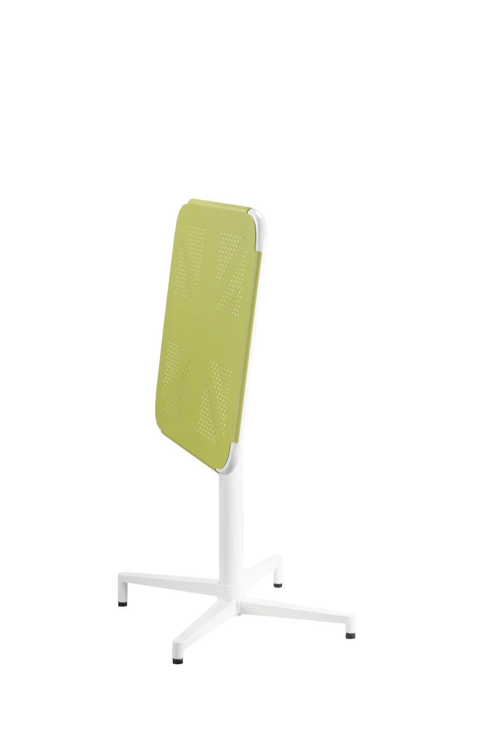 Acme Olson Square Metal Top Folding Table in Yellow and White