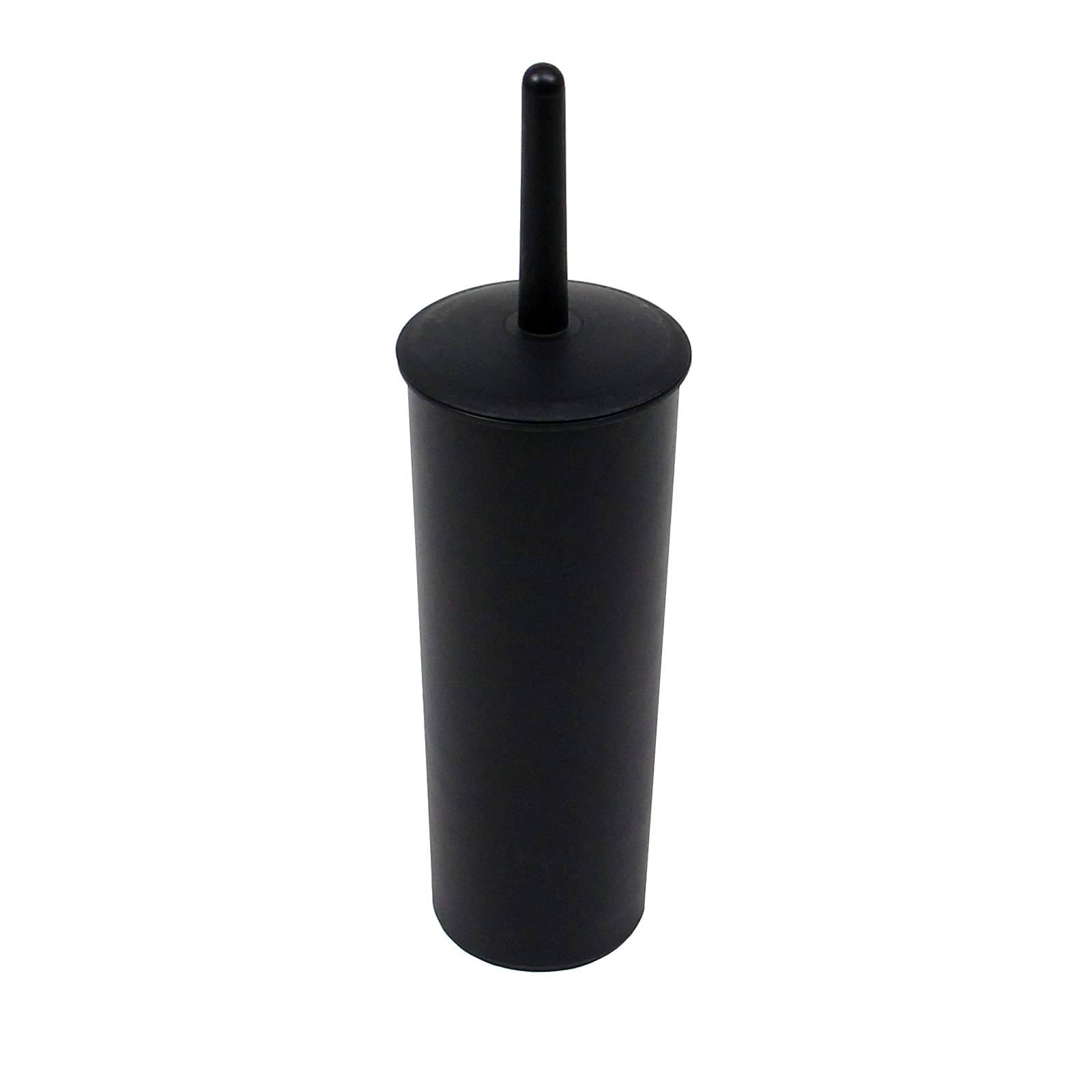 Casaphoria Compact Freestanding Plastic Toilet Bowl Brush and Holder for Bathroom Storage and Organization - Space Saving, Sturd