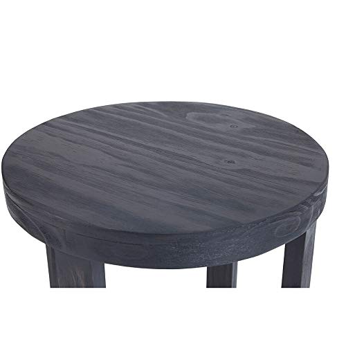Progressive Furniture Brie Wood Chairside Table In Dark Gray