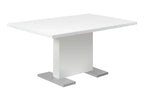 Monarch Specialties High Glossy White Dining Table, 35 x 60-Inch