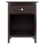 Ergode Wood Burke Home Office Printer Stand | Cottage Style Design | Adjustable Center Shelf | Ample Storage Space | Dark Coffee Finish | 19.84' W x 19.84' D x 31.1' H (23218-VV)