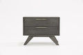 HomeRoots Modern Gray Wash Nightstand with Two Drawers