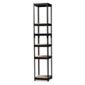 Baxton Studio Gavin Black Metal 5-Shelf Closet Storage Organizer