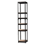 Baxton Studio Gavin Black Metal 5-Shelf Closet Storage Organizer