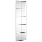 vidaXL Black Wall Mirror - Rectangle 11.8"x39.4" Iron Frame | Wall-Mounted Versatile Home Decor | Clear Reflective Glass for Bedroom, Bathroom, Living Room, & Hallway