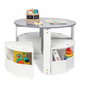 Milliard Toddler Table and Chair Set - Round Kids Activity Table With 4 Storage Stools, Nesting Design for Toddlers, Kids Play T