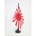Japan Wwi Table Flag 5' X 8' - Imperial Japanese Desk Flag 21 X 14 Cm - Black Plastic Stick And Base - Az Flag