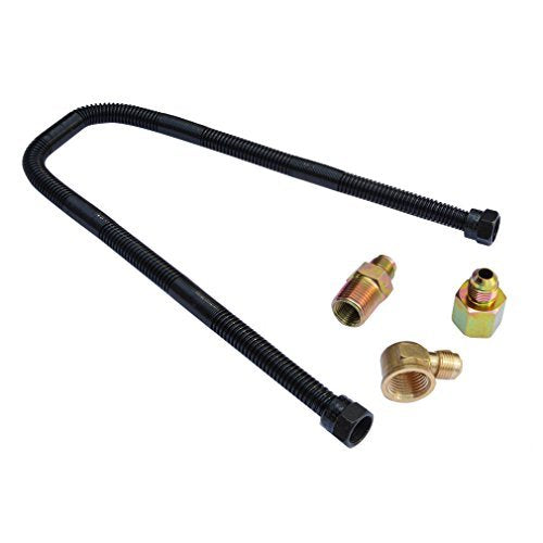 Stanbroil 3/8' X 24' Non-Whistle Flexible Flex Gas Line With Brass Ends For Ng Or Lp Fire Pit And Fireplace