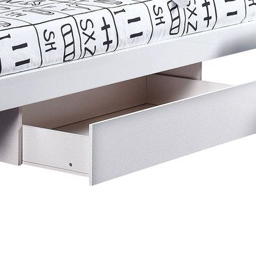 Global Furniture Usa Aurora Mdf/Wood Veneer, King Bed, White