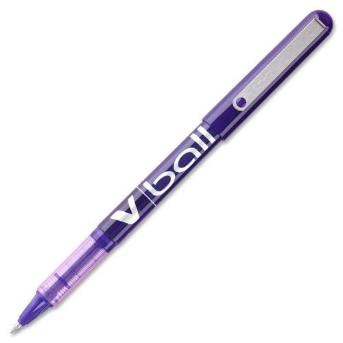Wholesale Case Of 10 - Pilot Vball Liquid Ink Pens-V-Ball Liquid Ink Roller Pen, Extra Fine, Purple Barrel/Ink