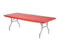 Kwik-Covers 6' Rectangle Plastic Table Covers 30' X 72', Bundle Of 5 (Red)