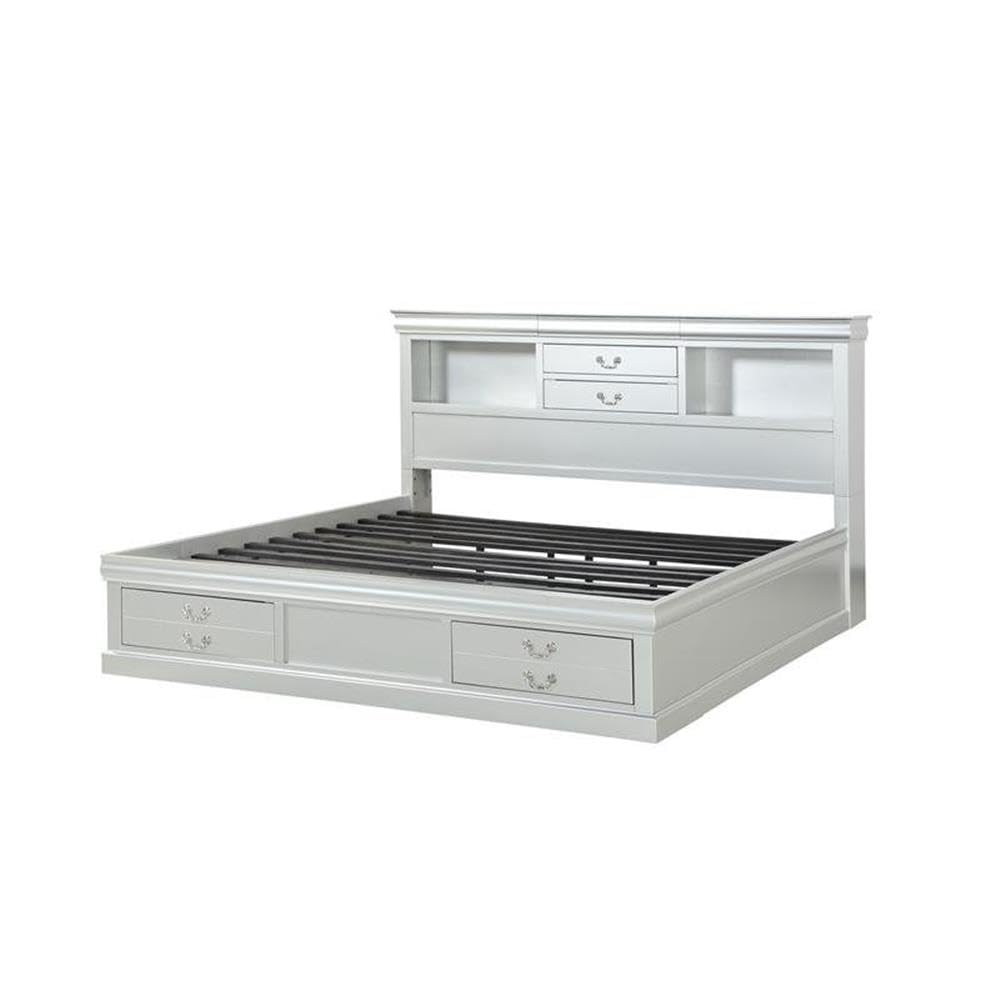 Acme Louis Philippe III Queen Bed w/Storage - Thumbnail 3