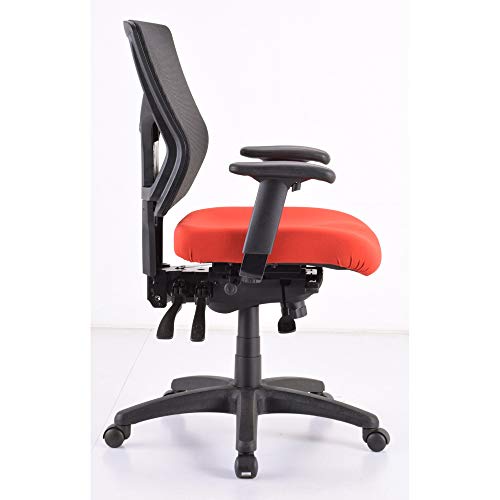 Lorell Llr62007 High/Mid-Back Padded Fabric Chair Seat Red