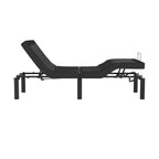 Flash Furniture Selene Adjustable Bed Base-Black Anti-Skid Upholstery-Height Adjustable Legs-Programmable Wireless Remote-Independent Head/Foot Incline-Twin XL