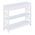 Convenience Concepts Ring 1 Drawer Console Table with Shelves, White
