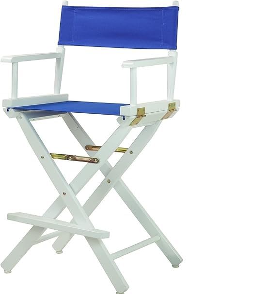 Yushan White Frame 24-Inch Director'S Chair Royal Blue