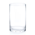 Enova Floral Clear Glass Cylinder Vase 6 x 10 Inches Round Flower Vase, Pillar Candle Floating Candle Holder Vase, Tall Glass Va