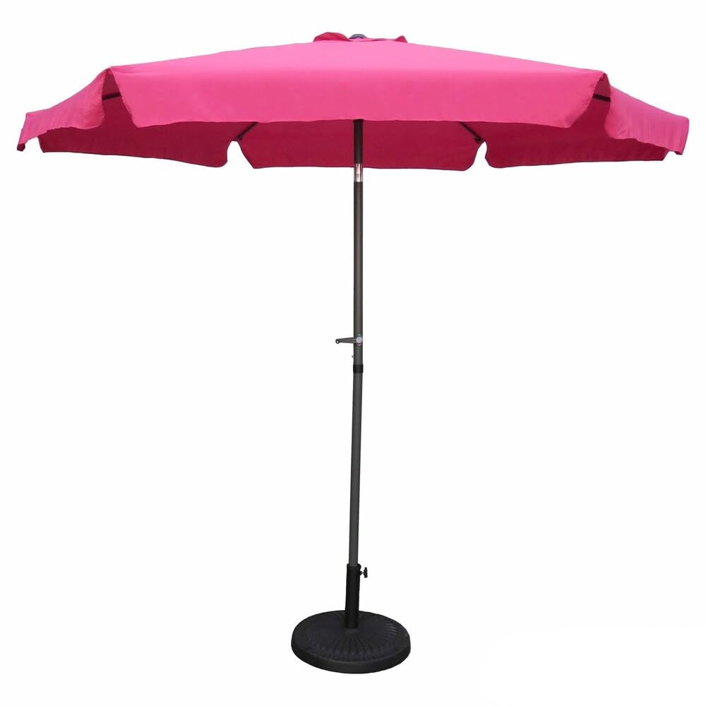 International Caravan Furniture Piece Outdoor 9 Foot Aluminum Umbrella With Flaps