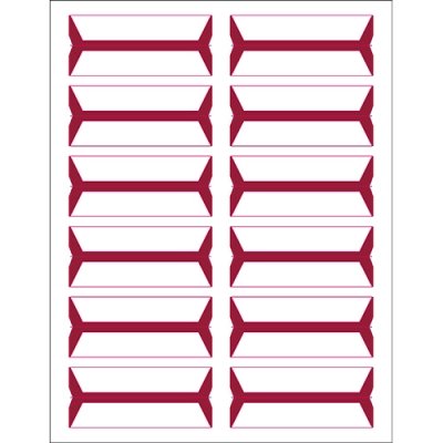 Tabbies Wrap-Around Name Label Red
