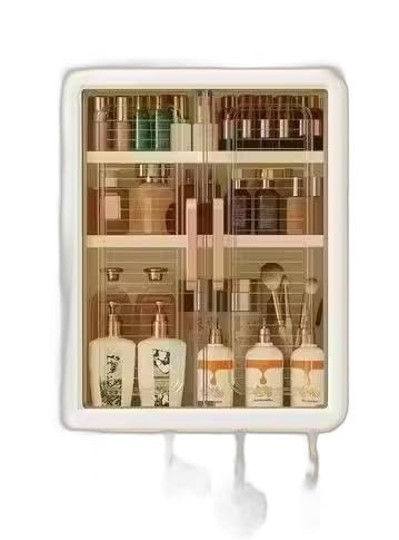 Cabinet For Bathroom Organizers And Storage Organizers,Make Up Organize,Bathroom Shelf,With Magnetic Door,Wall Mount|AuraP1008