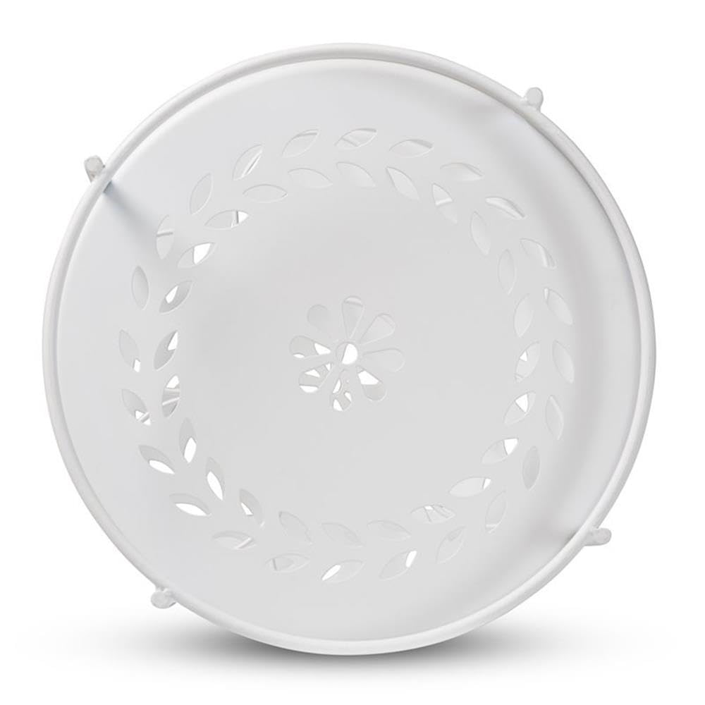 Baxton Studio Dallan Modern Industrial White Metal 2-Tier Kitchen Cart