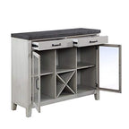 Steve Silver Hyland Stone Gray and Charcoal Wood Server