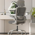 Mimoglad Office Chair, Comfy Desk Chair - High Back Ergonomic Computer Chair With Adjustable Lumbar Support & Headrest, Flip-Up