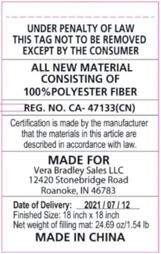 Vera Bradley Women'S Decorative Throw Pillow With Removeable Hypoallergenic Insert, Sand Paisley, One Size