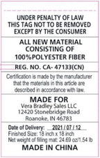 Vera Bradley Women'S Decorative Throw Pillow With Removeable Hypoallergenic Insert, Perennials Gray, One Size