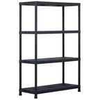 vidaXL Storage Shelf Rack Black 485 lb 35.4"x15.7"x54.3" Plastic