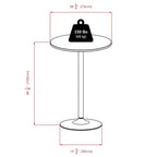 Winsome Spectrum 3 Piece Round Pub Table Set, Black / Metal, 28"